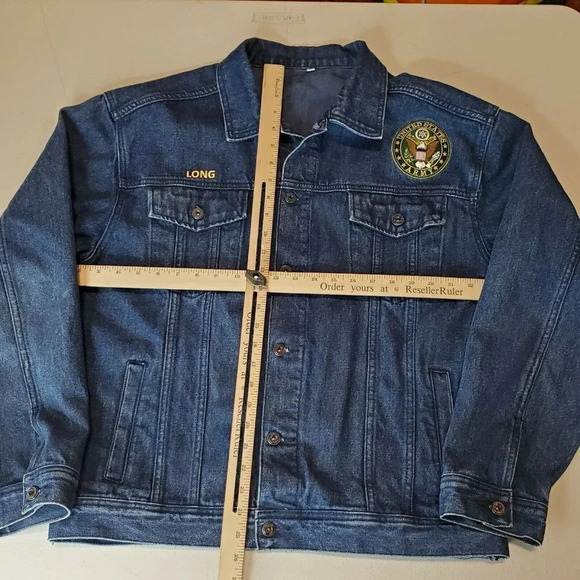 Danbury Mint The Personalized Men’s U.S. Army Denim Jacket "Long" Size XL‎ - Picture 10 of 12